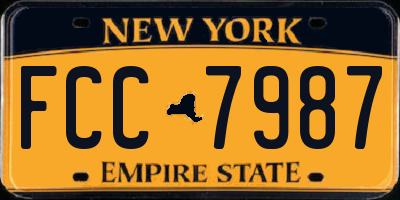 NY license plate FCC7987