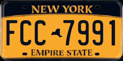 NY license plate FCC7991