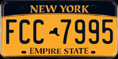 NY license plate FCC7995