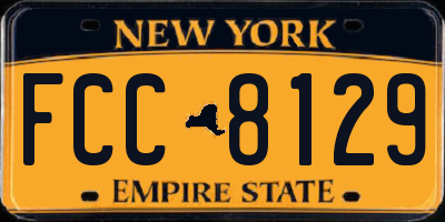 NY license plate FCC8129