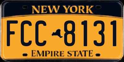 NY license plate FCC8131