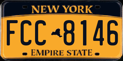 NY license plate FCC8146