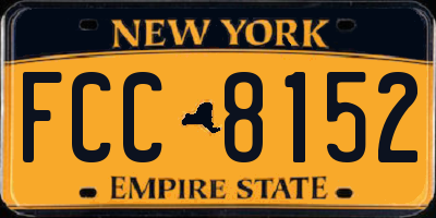 NY license plate FCC8152