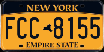 NY license plate FCC8155