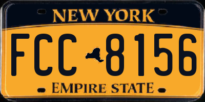 NY license plate FCC8156