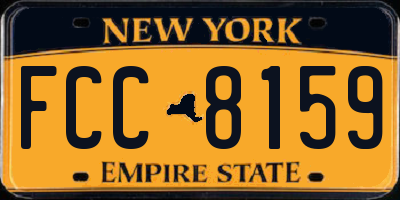 NY license plate FCC8159
