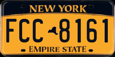 NY license plate FCC8161