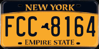 NY license plate FCC8164