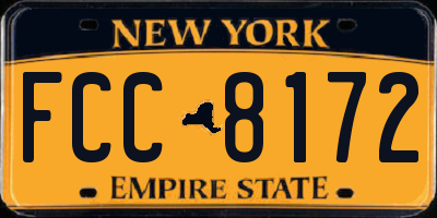NY license plate FCC8172