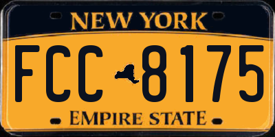 NY license plate FCC8175