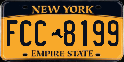 NY license plate FCC8199