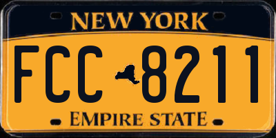 NY license plate FCC8211
