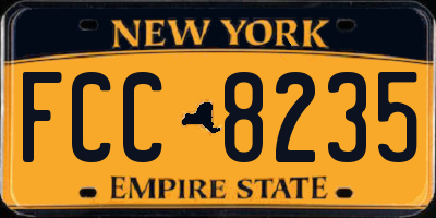 NY license plate FCC8235
