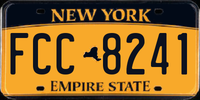 NY license plate FCC8241