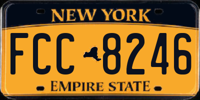 NY license plate FCC8246
