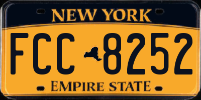 NY license plate FCC8252