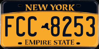 NY license plate FCC8253