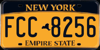 NY license plate FCC8256