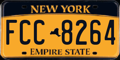 NY license plate FCC8264