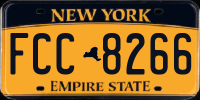 NY license plate FCC8266