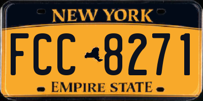 NY license plate FCC8271