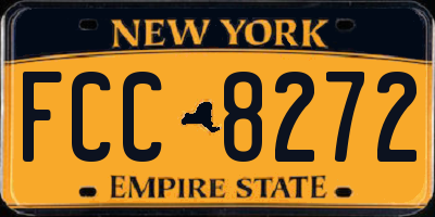 NY license plate FCC8272
