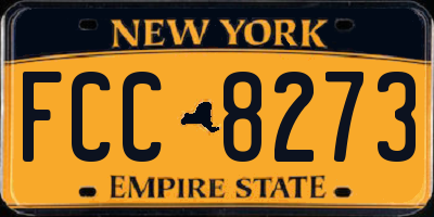 NY license plate FCC8273