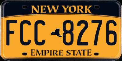 NY license plate FCC8276