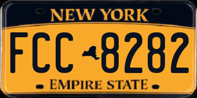 NY license plate FCC8282