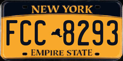 NY license plate FCC8293