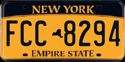 NY license plate FCC8294