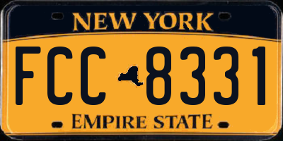 NY license plate FCC8331