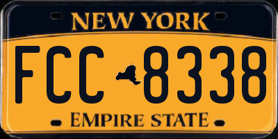 NY license plate FCC8338