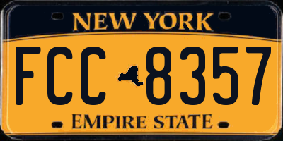 NY license plate FCC8357