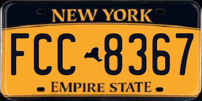 NY license plate FCC8367