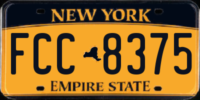 NY license plate FCC8375