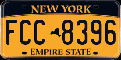 NY license plate FCC8396