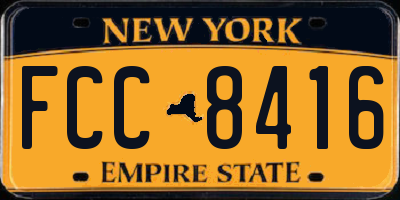 NY license plate FCC8416