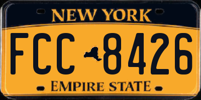 NY license plate FCC8426