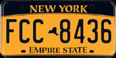 NY license plate FCC8436