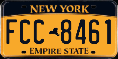 NY license plate FCC8461
