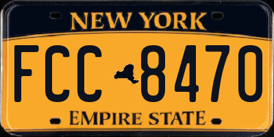 NY license plate FCC8470