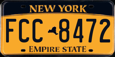 NY license plate FCC8472