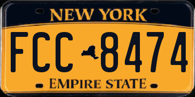 NY license plate FCC8474