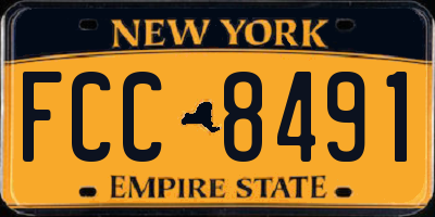 NY license plate FCC8491