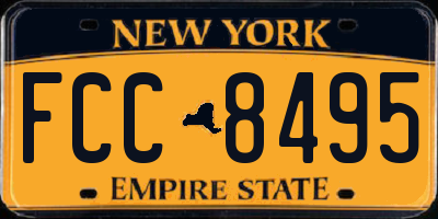 NY license plate FCC8495