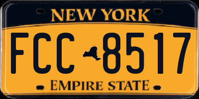 NY license plate FCC8517