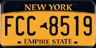 NY license plate FCC8519