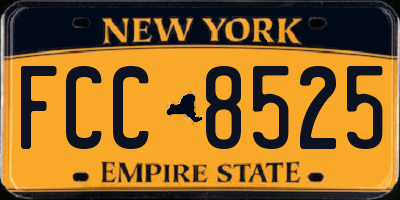 NY license plate FCC8525