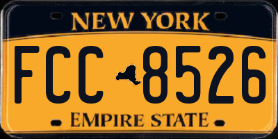 NY license plate FCC8526